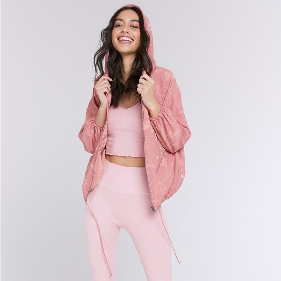 Spiritual Gangster Jackets & Blazers - Spiritual Gangster Pink Flow Rider Hoodie